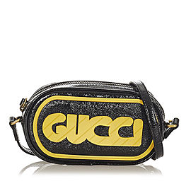 Gucci Game Patch Patent Leather Crossbody Bag