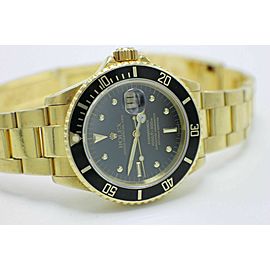 Rolex Submariner 16808 18K Yellow Gold Black GILT NIPPLE DIAL VERY RARE