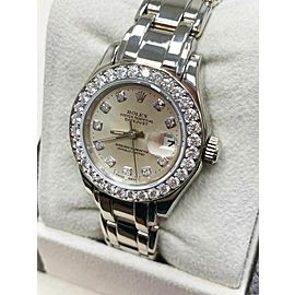 Rolex Ladies Pearlmaster 69299 Original Diamond Dial and Bezel 18K White Gold