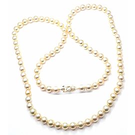 Mikimoto 18k Yellow Gold Cultured Akoya Golden Pearl 34" Opera Necklace