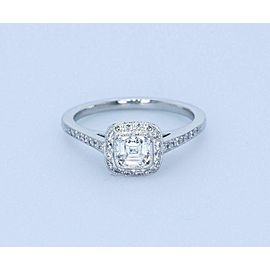 Tiffany & Co Legacy Platinum Cushion Diamond Engagement Ring 0.66 tcw H VVS1