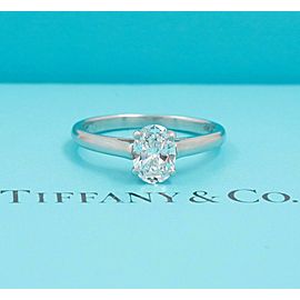 Tiffany & Co Oval Diamond 0.66 cts E VVS2 Solitaire Engagement Ring in Platinum