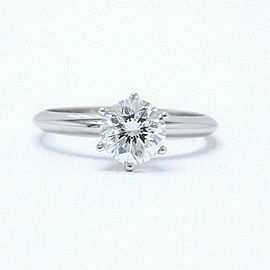 Leo Diamond Engagement Ring Round 1.05 ct H SI1 14k White Gold $11,000 Retail