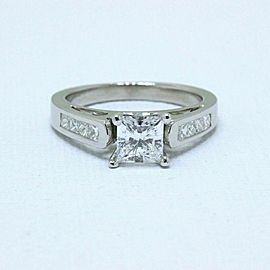 Celebration 18k White Gold Diamond Engagement Ring Princess 1.25 ct F SI1 $11K