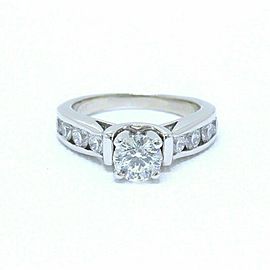 Celebration Round Diamond Engagement Ring 18k White Gold 1.46 cts $8,500 Retail