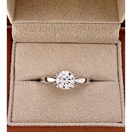 Round Brilliant Cut Diamond 0.97 Carat I SI2 GIA Solitaire Engagement Ring