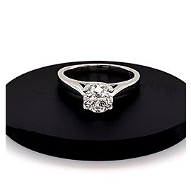 Round Brilliant Cut Diamond 0.81 Carat F I1 GIA Solitaire Engagement Ring