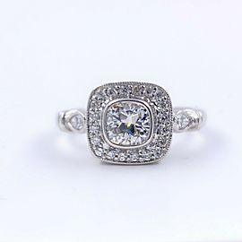 Cushion Diamond Engagement Ring 1.20 tcw 18kt White Gold