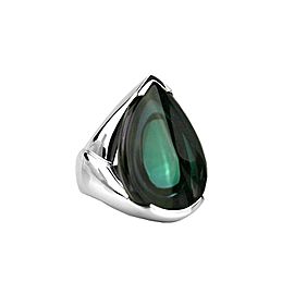 BACCARAT PSYDELIC MEDIUM BLACK SCARABEE .925 STERLING SILVER RING NEW FRANCE