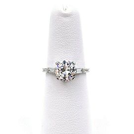 Vintage Tiffany & Co. Round Diamond 1.72 TCW Engagement Ring GIA H VS2