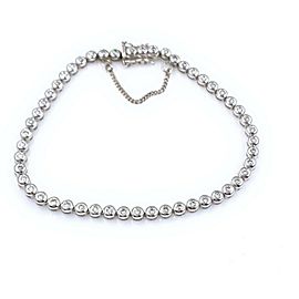 Round Diamond Bezel Set Bracelet 1.00 tcw 14kt White Gold