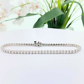 Round Brilliant Diamond Tennis Bracelet 2.60 TCW G VS 14K White Gold