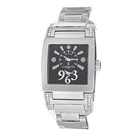 New Ladies De Grisogono Tino Acier N01.002/B Steel Quartz 29MM $10,000 Watch