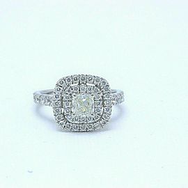 Neil Lane Diamond Engagement Ring Cushion 1 1/8 tcw 14k White Gold $3,600 Retail