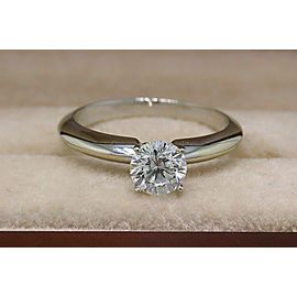 Leo Round Diamond Engagement Ring 0.67cts I SI1 14K White Gold $5,300 Retail