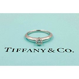 Tiffany & Co Platinum and Diamond Engagement Band Ring 0.25 ct I VVS2