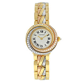 Ladies' Cartier Trinity 2357 18K Rose Yellow White Gold Diamond Quartz Watch