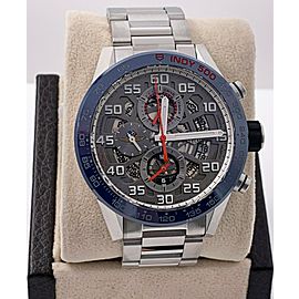 Tag Heuer CAR201G.BA0766 Carrera Skeleton Indy 500 Blue Bezel Stainless Card