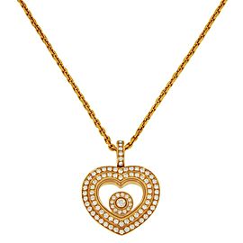 Chopard Happy Hearts Diamond Rose Gold Pendant Necklace 18K 16' Box