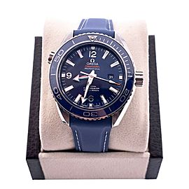 BRAND NEW Omega 232.92.38.20.03.001 Planet Ocean Blue Dial Titanium Box Papers