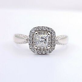 Vera Wang Love Collection 7/8 tcw Princess Diamond Double Frame Engagement Ring