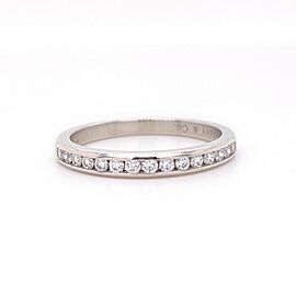 Tiffany & Co Channel Set Round Diamond Wedding Band 2.5 MM 0.24 tcw Platinum