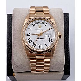 Vintage Rolex Day Date President 1803 Tiffany & Co Dial 18K Rose Gold