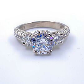 TACORI Classic Crescent HT2250 1.25 tcw Semi Mount Engagement Ring Platinum