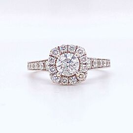 Neil Lane Halo Round Diamond 1 1/6 tcw Engagement Ring 14K White Gold