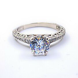 TACORI Reverse Crescent Platinum Semi Mount Engagement Ring