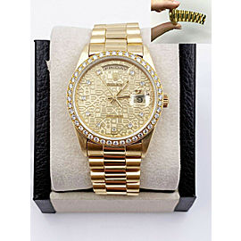 Rolex 18238 President Day Date Jubilee Diamond Dial Bezel 18K Yellow Gold