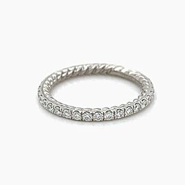 David Yurman Eden Single Row Diamond Full Pave Eternity Band Ring in Platinum