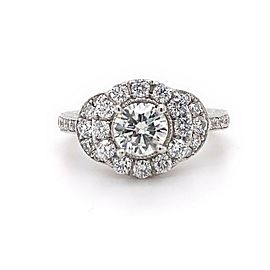 Neil Lane Round Diamond Halo 1.03 tcw 14K White Gold Engagement Ring