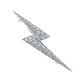 Marlene Stowe Diamond Lightning Bolt 0.85 tcw Brooch Pin in Platinum