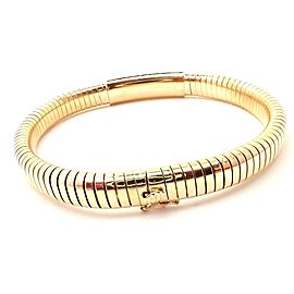 Authentic! Van Cleef & Arpels Tubogas 18k Gold Diamond Bangle Bracelet