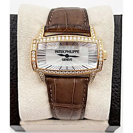 Patek Philippe 4991R Ladies Gondolo Gemma 18K Rose Gold with Leather Strap