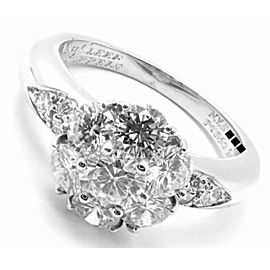 Van Cleef & Arpels Platinum Diamond Fleurette Flower Ring