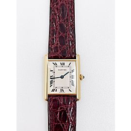 Cartier Tank Louis Ref 1140 2 18K Yellow Gold Leather Strap