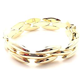 Cartier Three-Row 18k Yellow Gold Gentiane Rice Link Bracelet