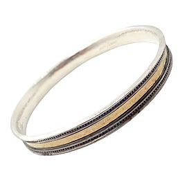 Authentic! Gurhan 24k Yellow Gold Sterling Silver Bangle Bracelet