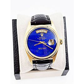 Rolex 1803 President Day Date Lapis Lazuli Dial 18K Yellow Gold Leather Band