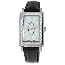 Tourneau Tank 12006-R01 Ladies Diamond MOP Steel 25MM Quartz Watch