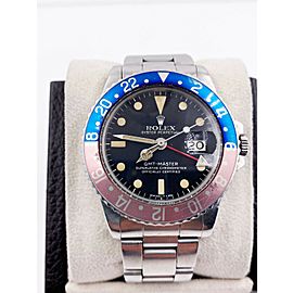 Vintage Rolex GMT Master1675 Pepsi Red Blue Stainless Steel 1978 MATTE DIAL