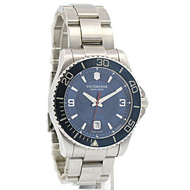 VICTORINOX Swiss Army Maverick stainless Steel Auto Blue Dial Men's Watch 241706