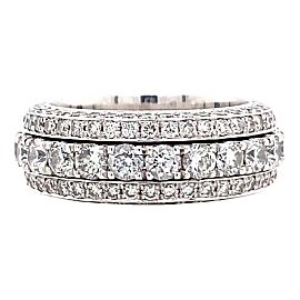 Five Row Diamond Spinning Eternity Band 4.55 tcw in 18kt White Gold