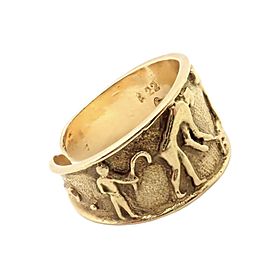 Authentic! Ilias Lalaounis 18k Yellow Gold Ring Sz 5