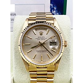 Rolex President Day Date 18238 Champagne Tapestry 18K Gold