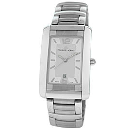 Maurice Lacroix Miros Rectangle MI2027-SS002-122 Mens Steel Quartz 29MM Watch