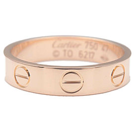 Authentic Cartier Mini Love Ring K18 750 Rose Gold #47 US4-4.5 HK9 EU47 Used F/S