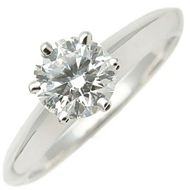 Auth Tiffany&Co. Solitaire Diamond Ring 0.56ct Platinum US4.5-5 EU48.5 Used F/S